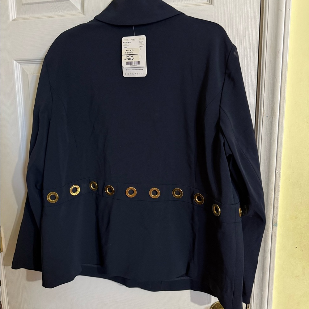 Doncaster Women's Black Blazer with Gold Accents NWT - Picture 4 of 7
